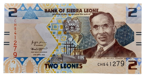 Producto - Sierra leona 2 Leones (2022) P.35 Unc