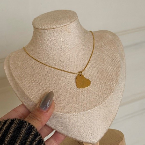 Producto - Cadenita heart dorada con grabado personalizado