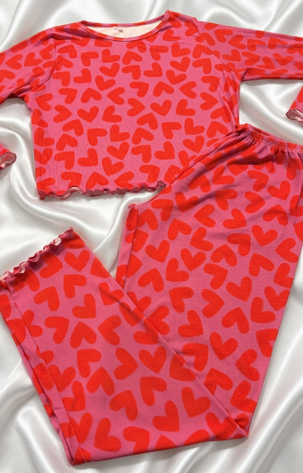 Producto - Pijama Rulette ML Love Rosa