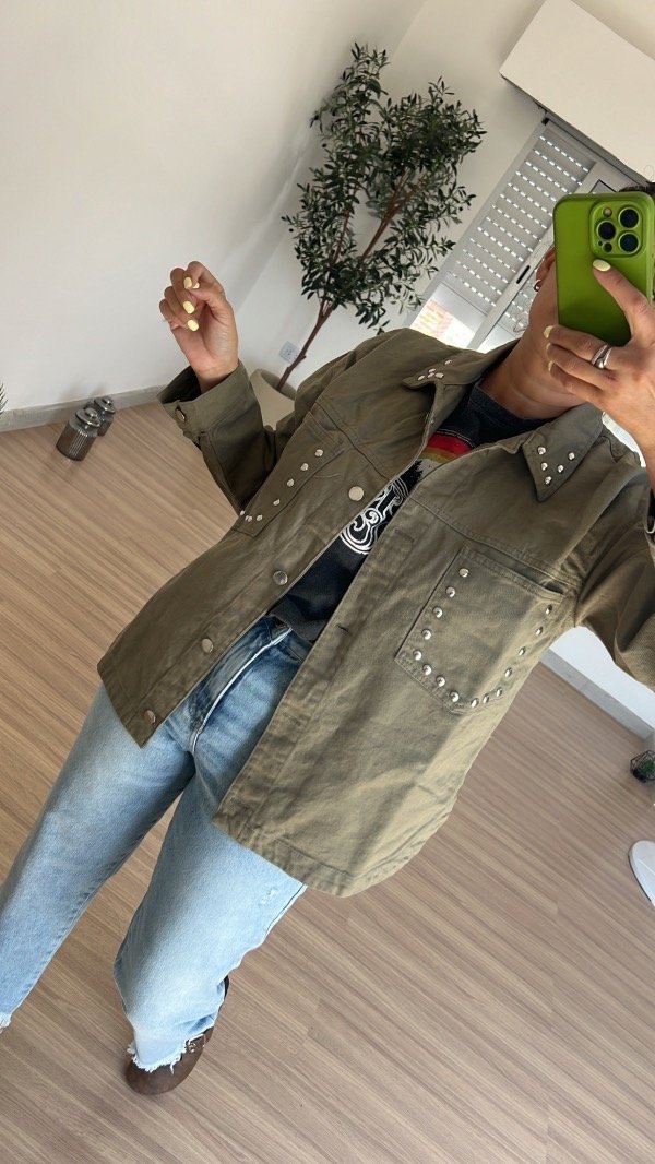 Camisaco jean tachas — imagen 3