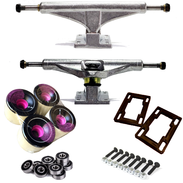 Producto - Combo Trucks 159 169 Skate Old School Con Ruedas Rulemanes Y Pads ENVIO GRATIS