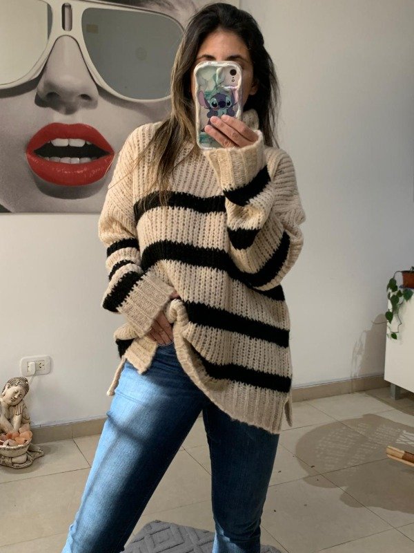 Producto - Polera lana a rayas - 1