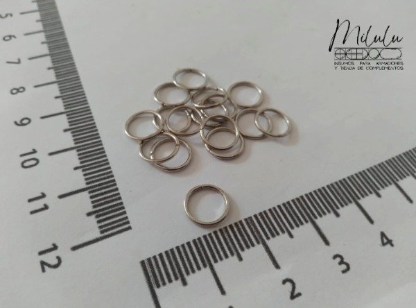 Producto - Argollitas plateadas 8mm refuerzo medio (1.2)