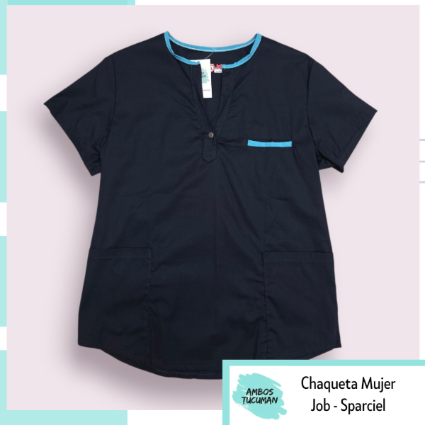 Producto - Chaqueta Job (Azul detalle Verde Aqua)