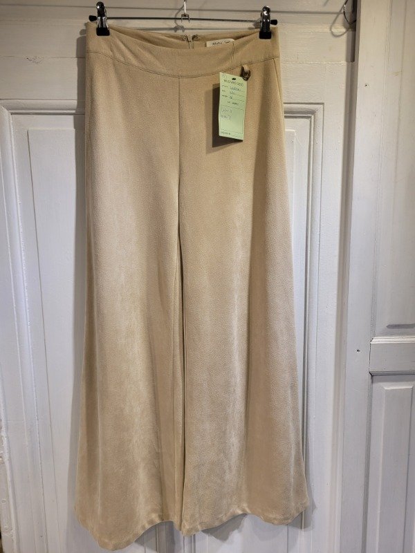 Producto - Pantalón MUSTARD SEED beige gamuzado wide-nuevo c/etiqueta- Talle S- PRECIO: 40X - 0
