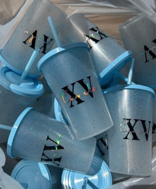 Producto - Vasos personalizados con glitter 500 ml