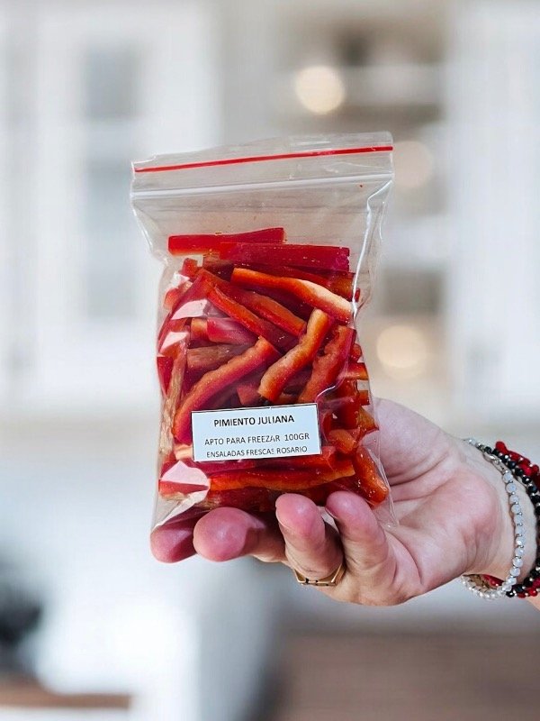 Producto - Pimiento rojo en juliana 100gr