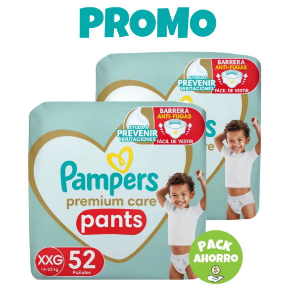Producto - Promo Deluxe Pack x2 Pampers Pants Premium Care XXG52 (104 Pañales)