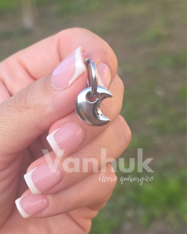 Producto - Aros argolla y dije luna clip P - 2