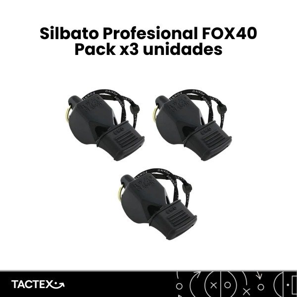 Producto - Silbato Profesional FOX40 Pack x3