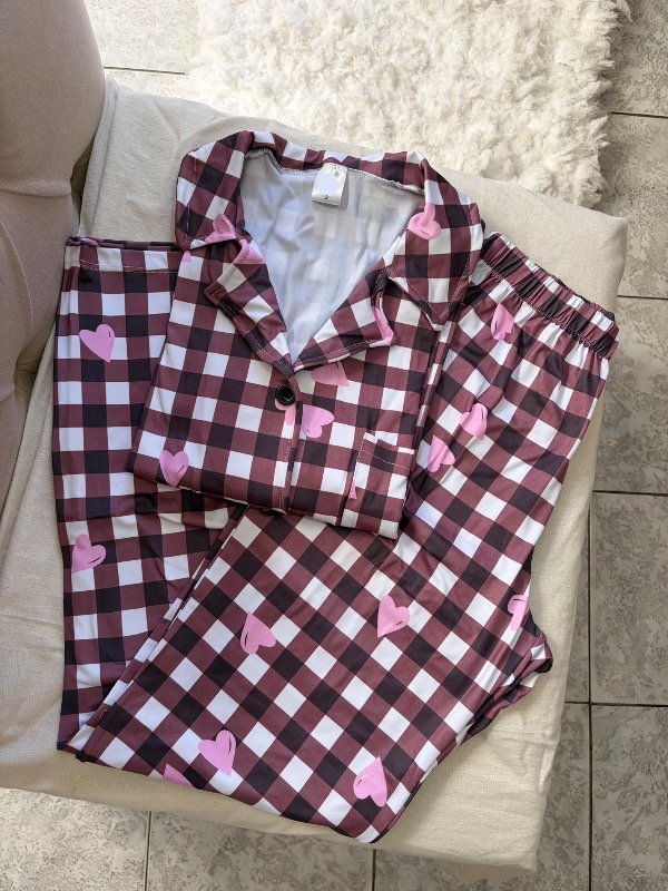 Producto - PIJAMA CAMISERO LARGO CHOCO CUADRILLE