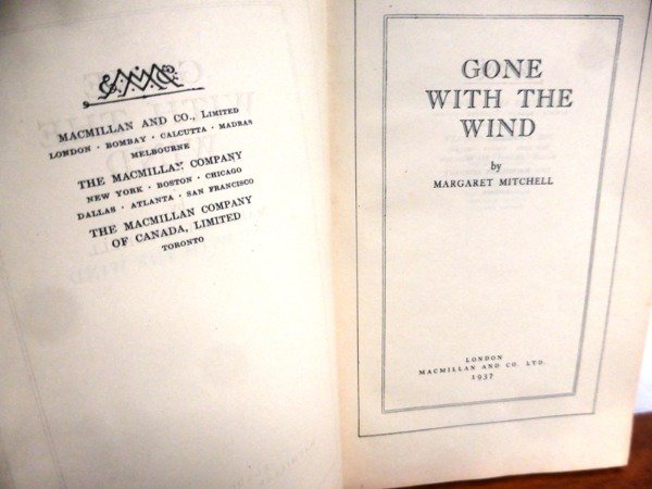 Producto - GONE WITH THE WIND - MARGARET MITCHELL - MACMILLAN - 1937 - EN INGLES