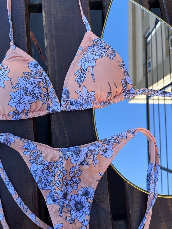 Producto - BIKINI FLORES NARANJA