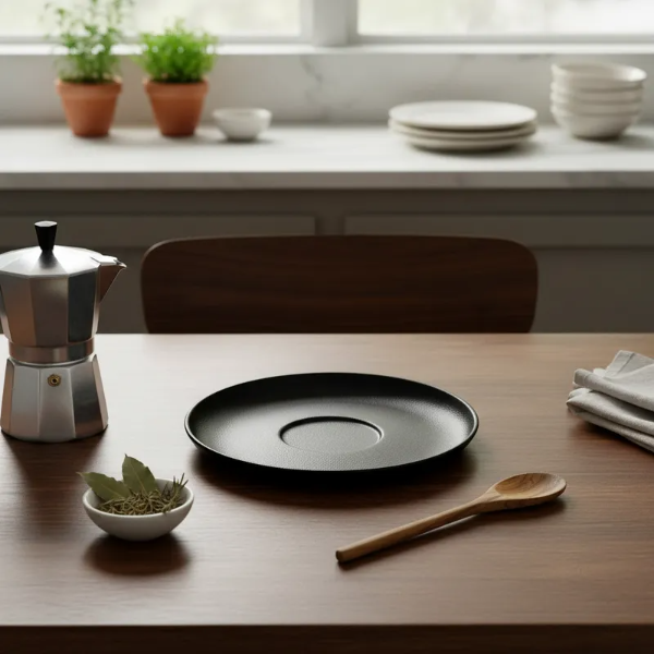 Producto - Plato Te Desayuno 16,5 Cm Porcelana Baralee Fine Plus Negro