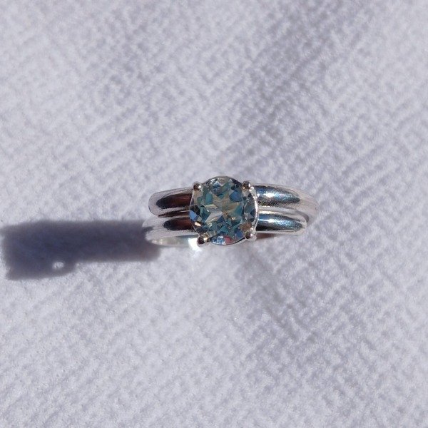 Producto - Anillo Plata 925 Topacio claro Ajustable - 5