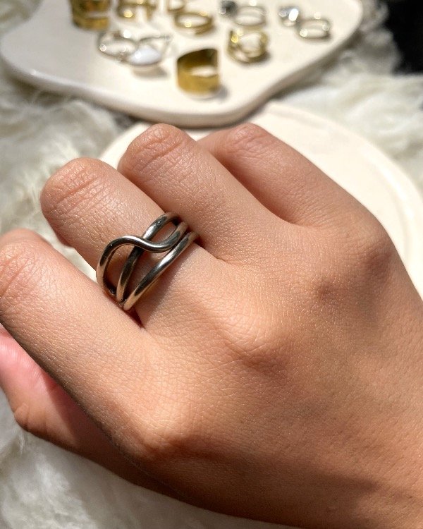 Producto - Anillo Lazos plateado