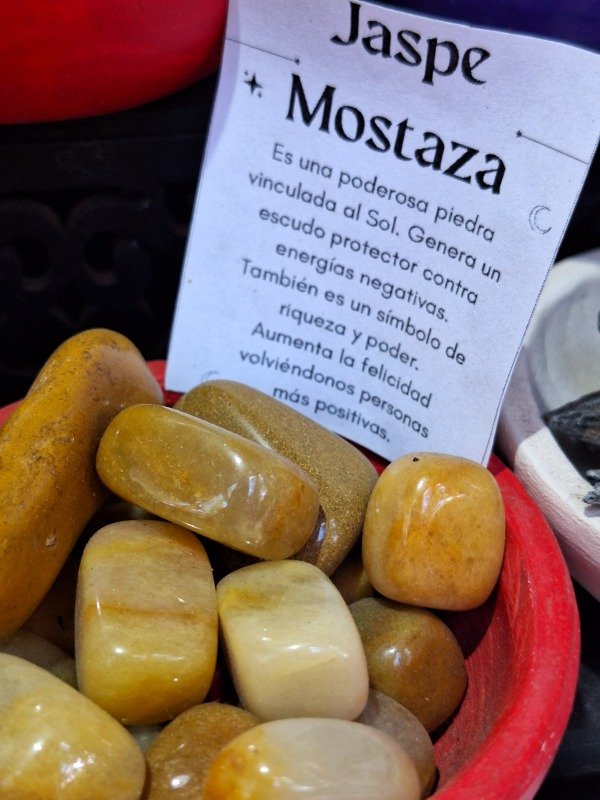 Producto - Jaspe Mostaza Mediano Rolado - 1