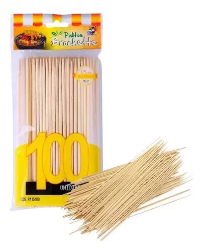 Producto - Palitos de brochette 15 cm x 100 unidades