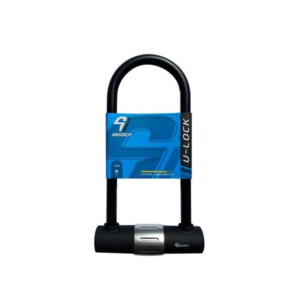 Producto - U LOCK ACERO BIGGER C/LLAVE 180X320 MM NEGRO/GRIS (04225)