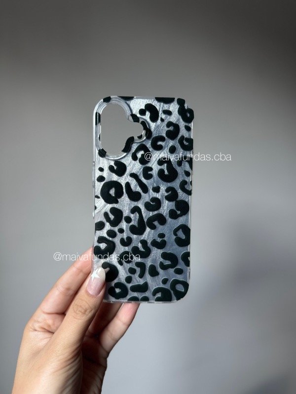 Producto - Case nacarada print negro iPhone