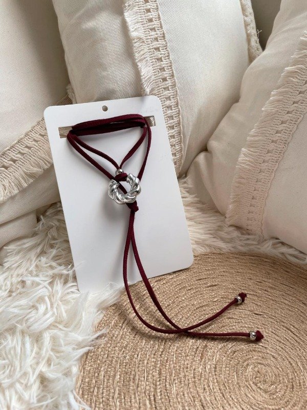 Producto - Choker gamuzado dije redondo