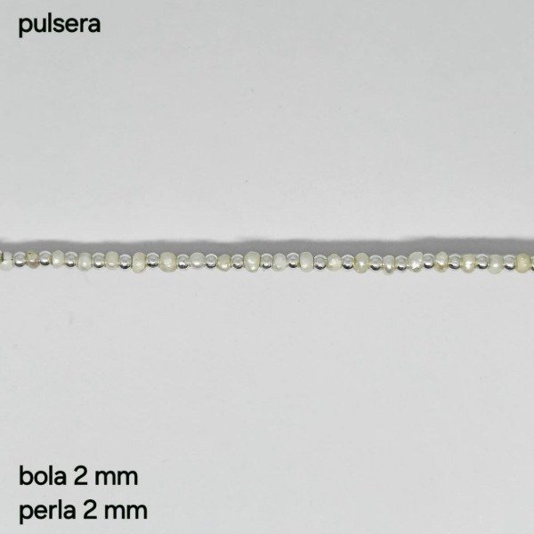 Producto - PUL #PER Pulsera Perla 2mm y Bolita 2mm (DOLAR)