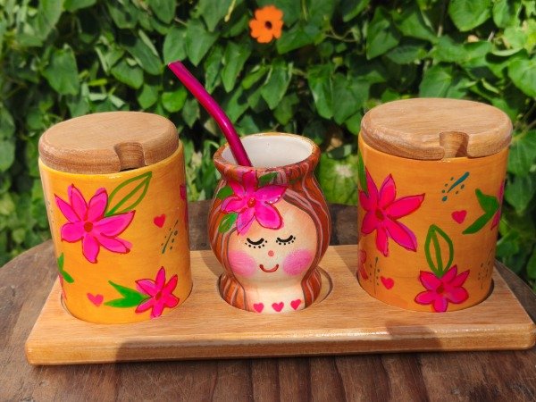 Producto - Juego de Mate Artesana en Flor