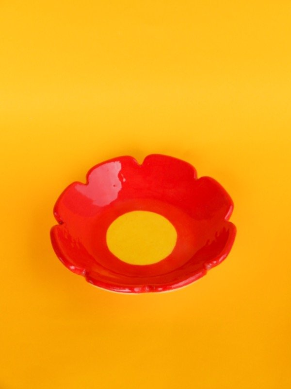 Producto - Platito Flower Rojo