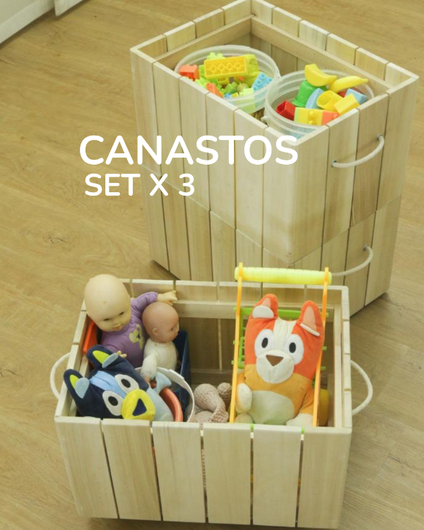 Producto - Set 3 Canastos decorativos