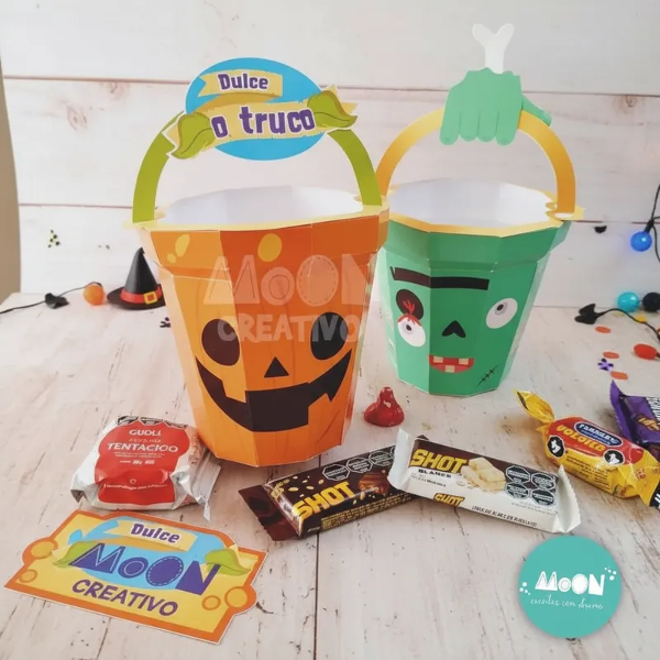 Producto - 4 Baldes golosineros Halloween