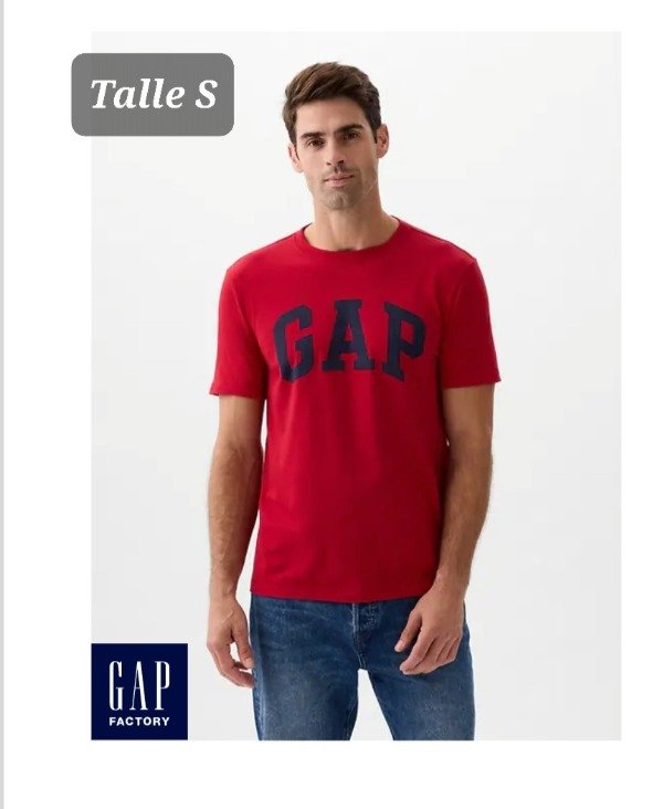 Remera manga corta gap talle s roja