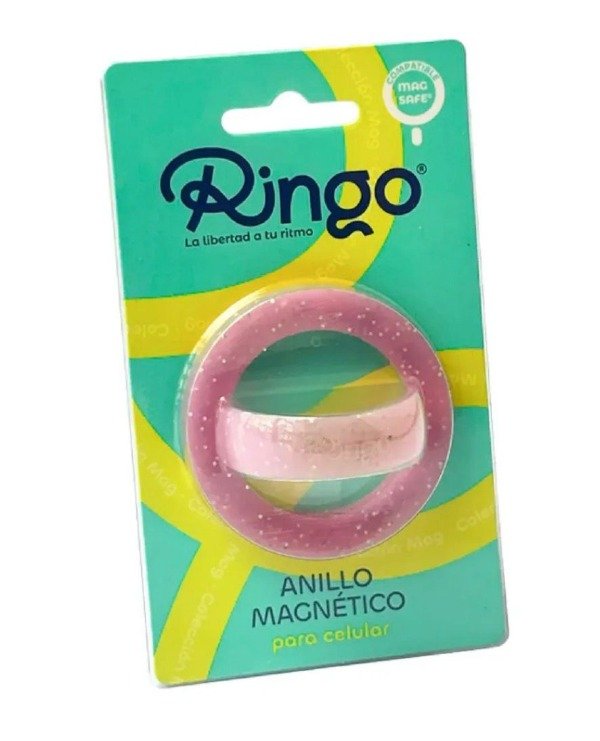 Producto - Anillo soporte magsafe silicona RINGO ROSA
