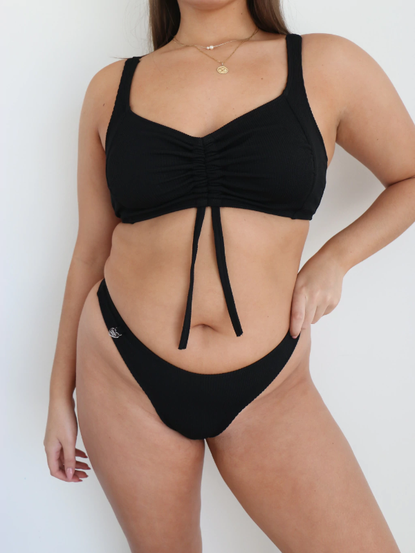 Producto - Bikini Roma negra textura gruesa