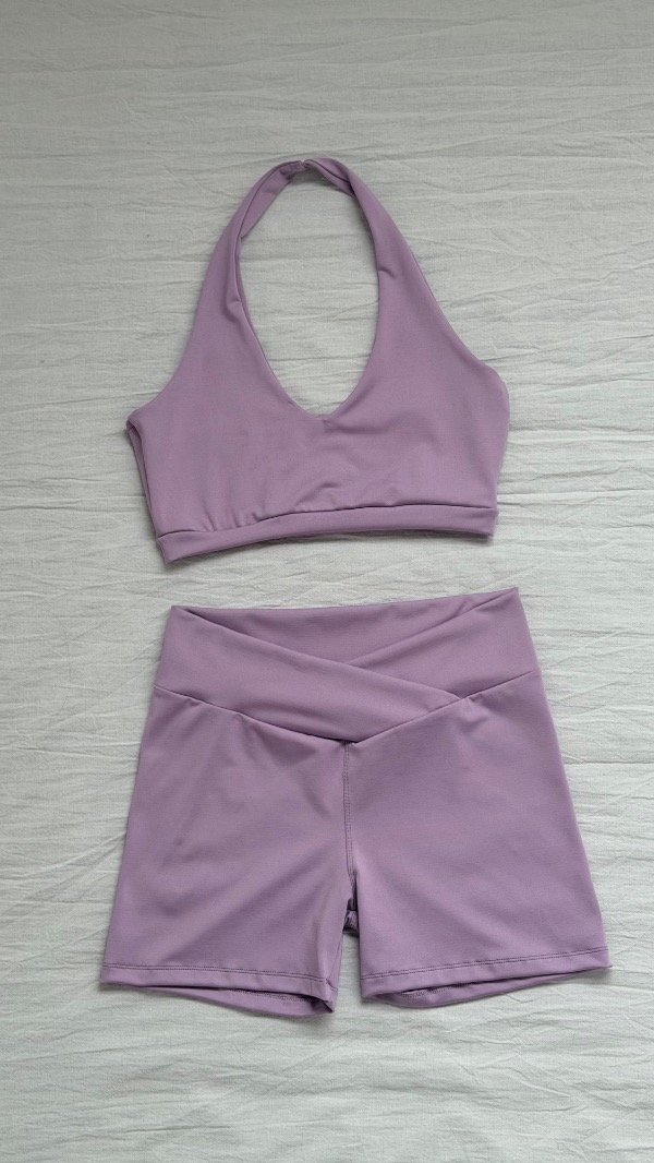 Producto - Set top crop halter y short cruzado - 0