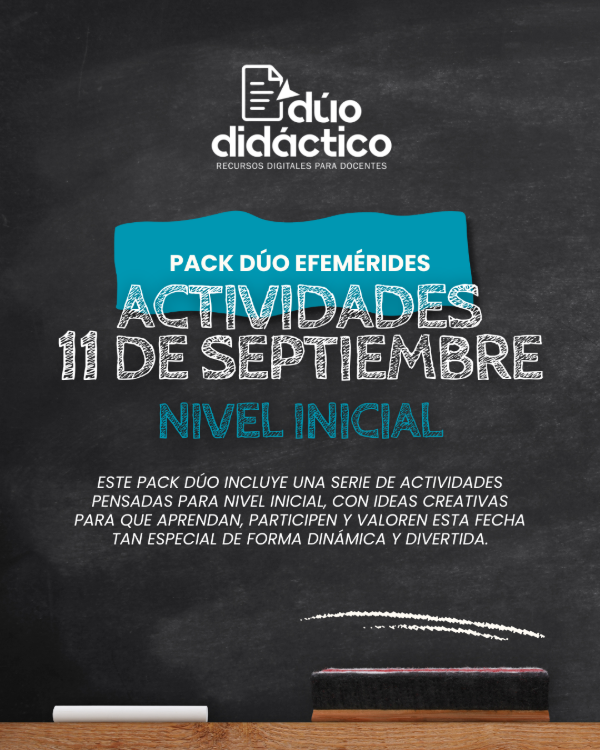 Producto - PACK DÚO 11 DE SEPTIEMBRE ACTIVIDADES NIVEL INCIAL