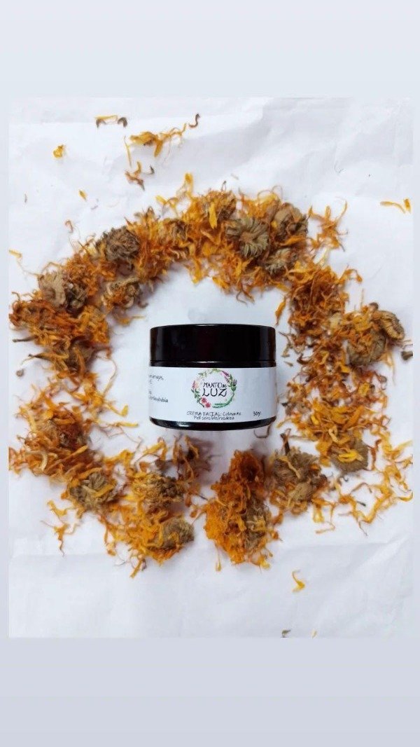 Producto - CREMA FACIAL ANTIARRUGAS "CALMANTE"- Piel sensible, rosácea- con flores de Bach