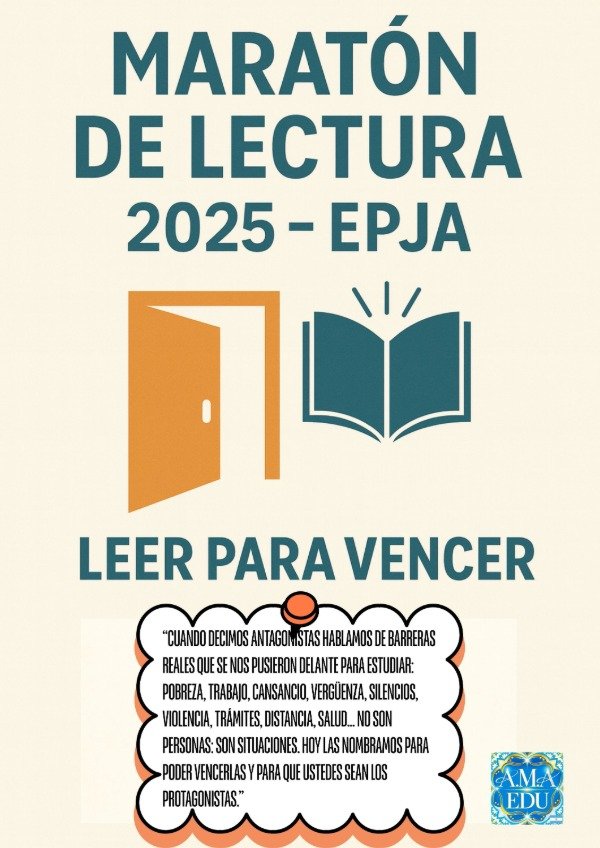 Producto - Maratón de Lectura. EPJA. LEER PARA VENCER