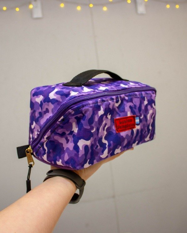 Producto - Neceser CUBO estampado camuflado violeta