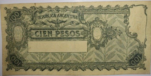 Producto - Billete argentina caja de conversión 100pesos año 1930 B1689 Col390f p#247b XF- - 1