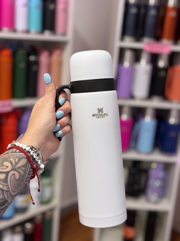 Producto - Termo 1L media manija blanco