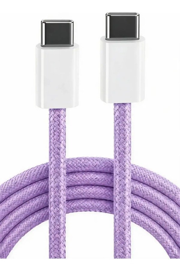 Producto - Cable para Iphone 16 USB c a USB c Mallado SX 120 Lila - 2