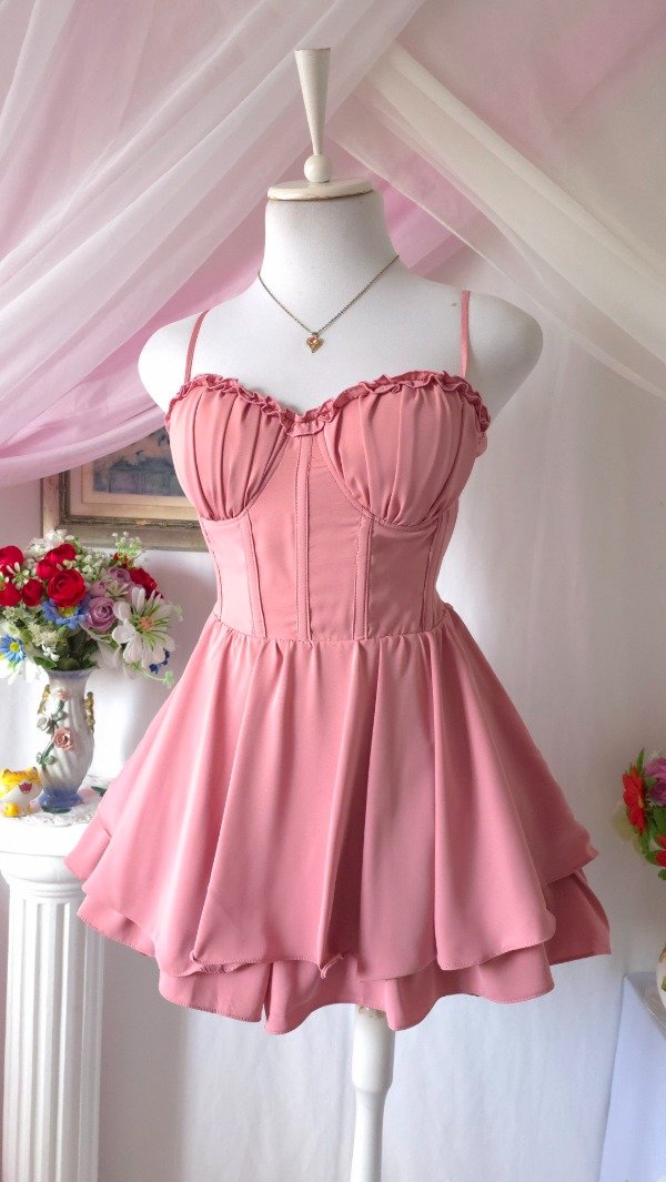 Producto - Vestido Coquette Annete Rosa! IMPORTADO NUEVO - 3