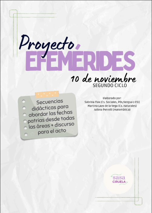 Producto - PROYECTO EFEMÉRIDES - 10 DE NOVIEMBRE - SEGUNDO CICLO