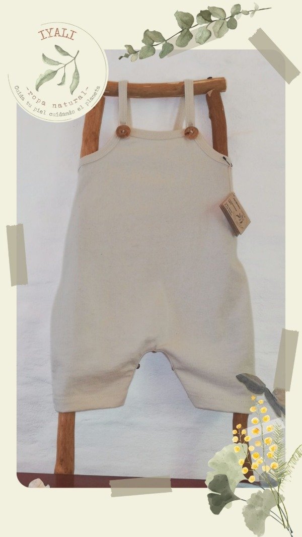 Producto - Jardinero 3 a 6 meses -Algodón natural-