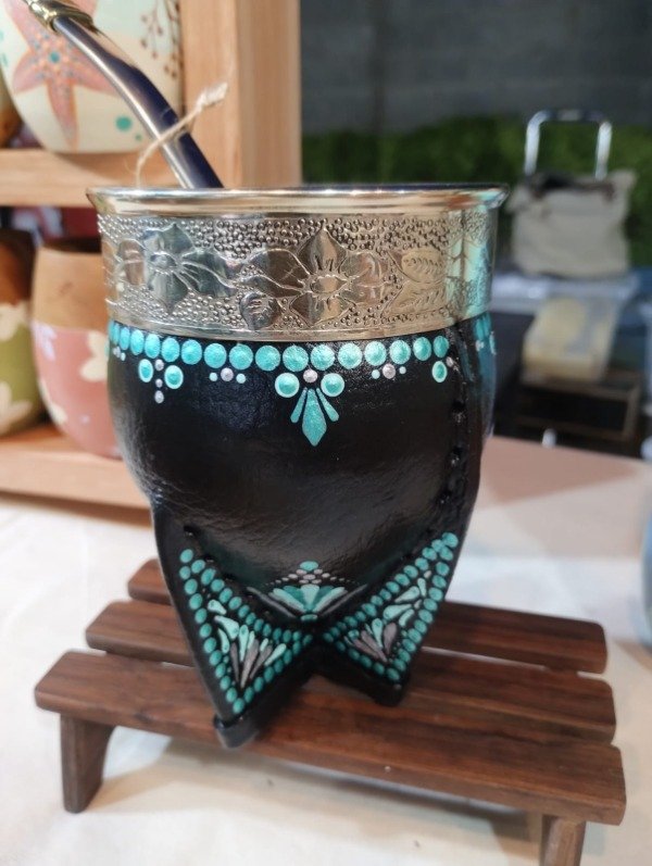 Producto - Mate de Calabaza Turquesa