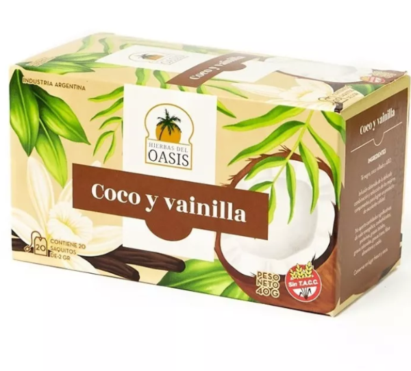 Producto - Te en Saquitos Coco y Vainilla