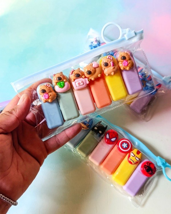 Producto - RESALTADORES CHATOS PERSONAJES X 6