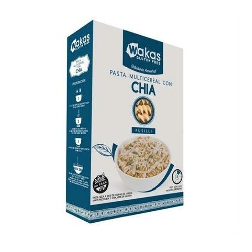 Producto - Wakas Pastas Multicereal con Chía x 250 grs sin tacc