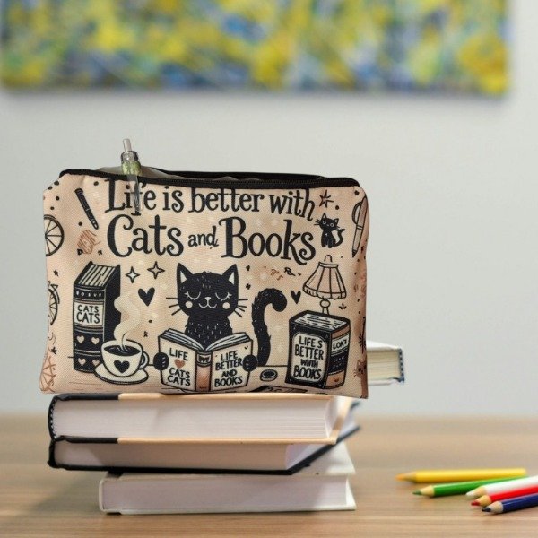 Producto - Cartuchera literaria gatitos