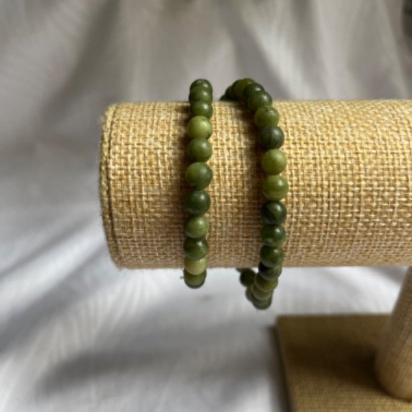Producto - Pulsera Jade Verde Esferas Elástica